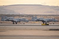  - Two A-10C from the 190th Fighter Sq., Idaho ANG starting their take off roll on RWY 28L. - by Gerald Howard