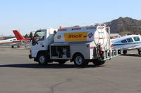  - Shell 100LL Fuel Truck on way to service helicopter N454WT at SZP Helipad. - by Doug Robertson