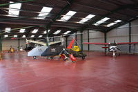  - In side the new hangar at Northrepps. - by Graham Reeve