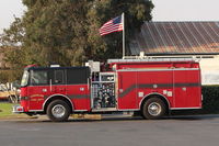  - This Fire Truck from Guadalupe, CA is manned centrally for response to any airport emergency with firebombers taking off and landing during the nearby Thomas fire. - by Doug Robertson