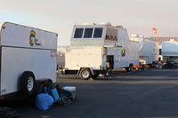  - Various support trailers of contractor fire fighters of the extensive, growing Thomas Fire - by Doug Robertson