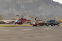  - N191SG 1984 Bell 206B JETRANGER II, Lycoming VO-540 Turbo Shaft 400 SHp, Restricted Forest, at the SZP FIRE BASE - by Doug Robertson