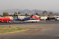  - N2FH 1986 Sikorsky S-70C THUNDERHAWK FIREHAWK, two 1,690 SHp GE T700-GE-401 Turboshafts, at Thomas Fire firebase. Note smoky air. - by Doug Robertson