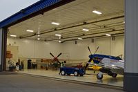  - Private hanger housing two P-51s. - by Gerald Howard