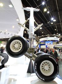  - Foor-wheel Airbus A350 main landing gear, Paris-Le Bourget Air Show 2015 - by Yves-Q