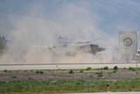  - UH-60L from the 1-183rd AVN BN, Idaho Army National Guard cleared to cross both runways. Apparently strayed from the taxiway.
 - by Gerald Howard