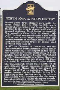  @ Mason City Municipal Airport - History of aviation in Iowa - by Glenn E. Chatfield