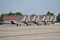  - 4 of 8 F-15C fighters from the 122nd Fighter Sq. Bayou Militia, 159th FW, NAS JRB New Orleans, Louisiana ANG at BOI to train with A-10Cs from the Idaho ANG. - by Gerald Howard