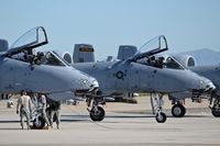  - Two A-10Cs just acquired from the Indiana ANG on the pre flight check ramp. Soon to be painted in Idaho ANG colors. - by Gerald Howard