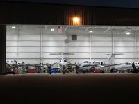  - Early morning work at one of the maintenance hangers.  - by Gerald Howard