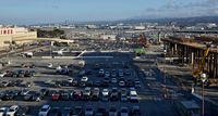  - Tram being built for long term and rental car parking areas. SFO 2018. - by Clayton Eddy
