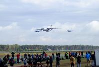  @ Kleine Brogel Air Base Airport - Ilyushin Il-76 and 2 Sukhoi Su-27 of the Ukrainian Air Force flypast at the 2018 BAFD Spottersday at Kleine Brogel airbase - by Ingo Warnecke