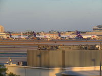  - Fed Ex Ramp viewed from terminal awaiting my flight to ORD - by magnaman