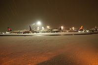  - Early morning snow, north side of B concourse. - by Gerald Howard