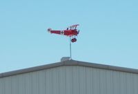  @ Old Kingsbury Aerodrome Airport - weathervane of the workshop hangar of the Pioneer Flight Museum at the Old Kingsbury Aerodrome, Kingsbury TX - by Ingo Warnecke