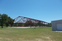  @ Old Kingsbury Aerodrome Airport - the new hangar of the Pioneer Flight Museum under construction at the Old Kingsbury Aerodrome, Kingsbury TX - by Ingo Warnecke
