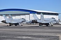  - Two F/A-18Cs parked on the north GA ramp. - by Gerald Howard