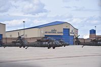  - A flight of new 2017 UH-60Ms parked on the Idaho ANG ramp. - by Gerald Howard