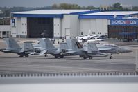  - Three EA-18Gs from VAQ-133 parked on the north GA ramp. - by Gerald Howard