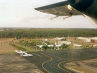  - Low Res Overview Bundaberg Airport YBUD on take-off - Heading to Brisbane YBBN in Sunstate Airlines Short 360-300 VH-SUR (Cn 3728) on 25Apr2000. - by Walnaus47