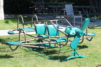  - New kid's toy airplane in the SZP View Park. Future aviators-five can ride in this aircraft.  - by Doug Robertson