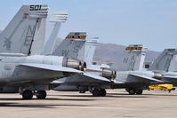  @ Boise Air Terminal/gowen Fld Airport - Visit to BOI for fuel. Two EA-18Gs from VAQ-136 and two F/A-18Cs from VMAF-323. - by Gerald Howard