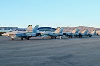  @ Boise Air Terminal/gowen Fld Airport - Five F/A-18s parked on the north GA ramp. - by Gerald Howard