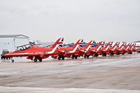  @ Boise Air Terminal/gowen Fld Airport - British Red Arrows at BOI for refueling and lunch. - by Gerald Howard