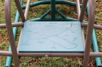 - The Kiddy Ride Airplane rear seat in the Santa Paula Airpark teaches aircraft nomenclature. - by Doug Robertson