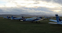  - Sunset line-up of Tayside Aviation trainers - by Clive Pattle