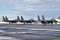  @ Boise Air Terminal/gowen Fld Airport - 3 of 7 F-15Es from the 391st Fighter Sq., 366th Fighter Wing from Mountain Home AFB, ID parked on the north GA ramp. - by Gerald Howard
