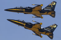  - Republic of Korea , Air Force, Golden Eagles, performing over Seoul Air Base during Seoul ADEX 2019 Edition. - by Roberto Cassar