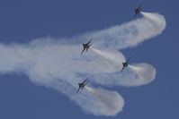  - Republic of Korea , Air Force, Golden Eagles, performing over Seoul Air Base during Seoul ADEX 2019 Edition. - by Roberto Cassar
