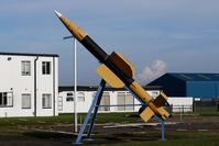  - Missile on display next to the control tower at Wickenby. - by Graham Reeve