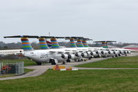 - Line up of Bra.com RJ's at Norwich. SE,-DJN, DSV, DSU, RJI, DSR, DSS, DSV and at the back DJO. - by Graham Reeve