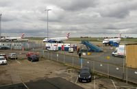  - G-LCYG, G-LCYS and G-LCYT parked on Stands 3, 5 and 6 respectively for storage, due to a drop in passenger demand during the COVID-19 outbreak. - by Michael Pearce