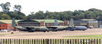  @ RAF Leuchars Airport - Lineup of 2x No. 47 Squadron - Lockheed Martin Hercules C.4 and 1x Danish Air Force Lockheed Martin C-130J-30 Super Hercules - by Keenan Carr
