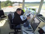  @ Dahlemer Binz Airport - inside the tower at Dahlemer Binz airfield (the gentleman of the airfield tower crew has consented by email to his photo being shown on this site) - by Ingo Warnecke