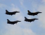  @ Kleine Brogel Air Base Airport - complete Thundertigers F-16 display team at the 2022 Sanicole Spottersday at Kleine Brogel air base - by Ingo Warnecke