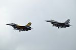  @ Kleine Brogel Air Base Airport - two aircraft of the Thundertigers F-16 display team at the 2022 Sanicole Spottersday at Kleine Brogel air base - by Ingo Warnecke