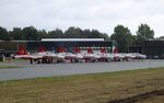  @ Kleine Brogel Air Base Airport - Turkish Stars display team lined up in the pouring rain at the 2022 Sanicole Spottersday at Kleine Brogel air base - by Ingo Warnecke