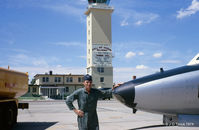  - Col John O Tinius, USAF, welcomed to Cannon AFB, NM. Probably 1974.
Col Tinius flew the F-86 on 41 combat missions in Korea and remained on flight status for almost his entire career, retiring in 1976.
 - by Unknown