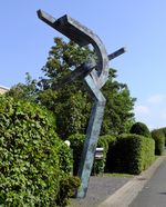  - skulpture in front of the helicopter section of Rhineland-Palatinate police (Polizeihubschrauberstaffel Rheinland-Pfalz) at Koblenz-Winningen airfield - by Ingo Warnecke