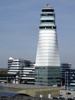  - airside view of the tower at Wien airport - by Ingo Warnecke