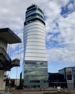  - looking up at the tower at Wien airport - by Ingo Warnecke