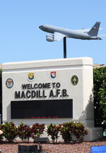  - Welcome Sign at MacDill Air Force Base - by Suncoast Spotter