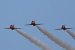  - Red Arrows at RAF Waddington - by Chris Hall