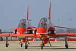  - Red Arrows at RAF Waddington - by Chris Hall