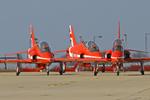  - Red Arrows at RAF Waddington - by Chris Hall