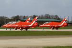  - Red Arrows at RAF Waddington - by Chris Hall
